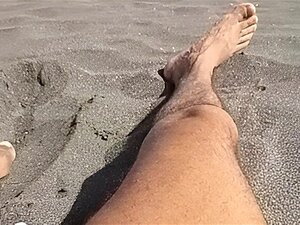 dur sur une plage