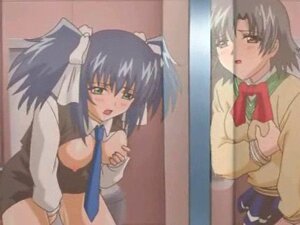 Hôtesse de l'air hentai se masturbant la chatte en chaleur