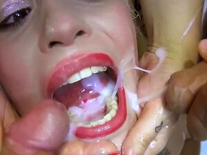 Compilation de 100 éjaculations buccales