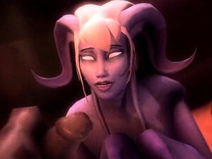 Monde 3D de dessins animés de gros orcs et d'elfes sombres sexy