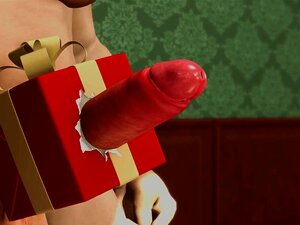 Souhait pour Noël, le Père Noël baise une étudiante