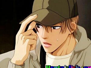 Hentai beau gosse attaché, branlé chaud