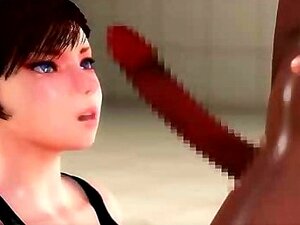 Une animée se fait baiser par une bite noire