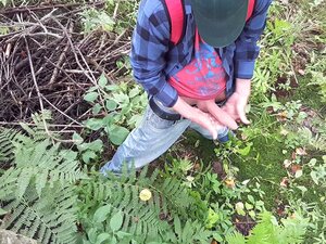Une autre session de bordage chaud dans le petit bois près de la