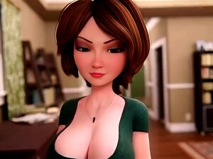 Deux mignonnes de dessins animés en 3D sont prêtes pour leur bain