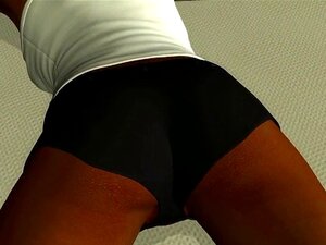 Foxy 3D Cartoon Ebony Babe suce et baise. Une salope à la peau