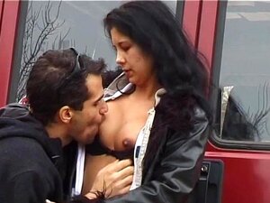 rue, en plein air, dur, baise, oral, suce, public, sexe, porno