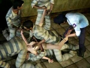 Une poupée animée se fait baiser en gangbang