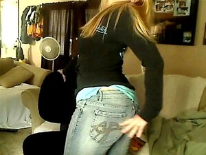 Sexy Princesse aguiche le cul denim jeans JOI