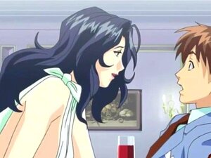 Une MILF aux gros seins séduit un jeune gars et avale sa charge -