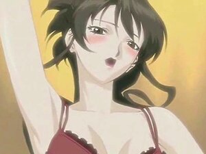 Anime attirant sautant en phallus. Salope d'anime attirante sautant en