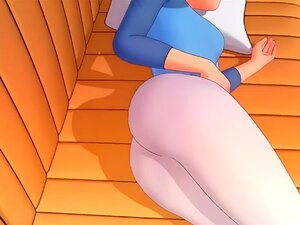 Brune éjacule sur hentai