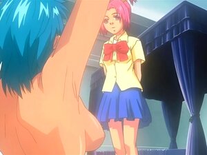 Fille attachée dans une scène hentai lesbienne